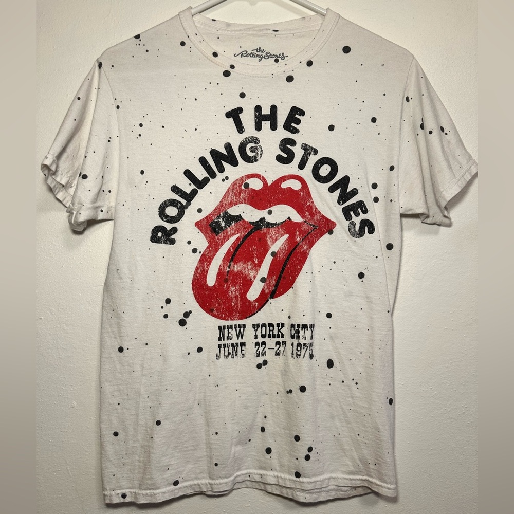 THE ROLLING STONES ‘75 New York City Graphic T-Shirt Tee Unisex Small